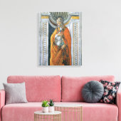 Paus Heilige Sixtus II door Sandro Botticelli Canvas Afdruk (Insitu (Woonkamer))