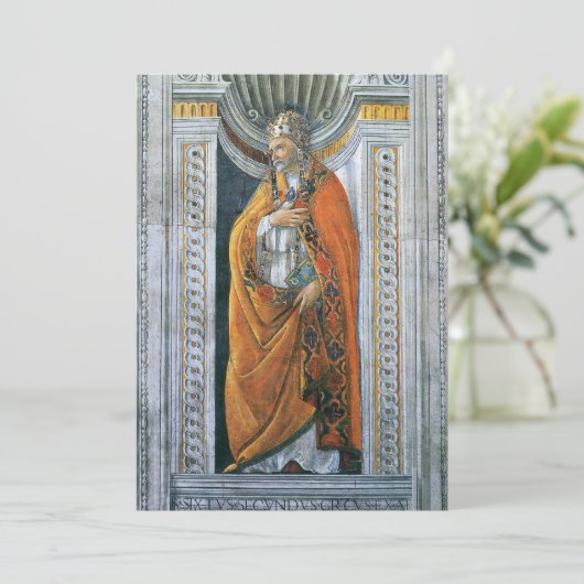 Paus Heilige Sixtus II door Sandro Botticelli Kaart (Staand voorkant)