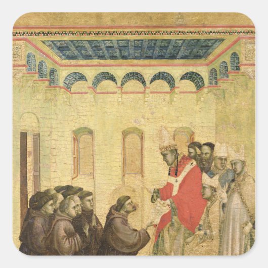 Paus Innocent III Vierkante Sticker (Voorkant)