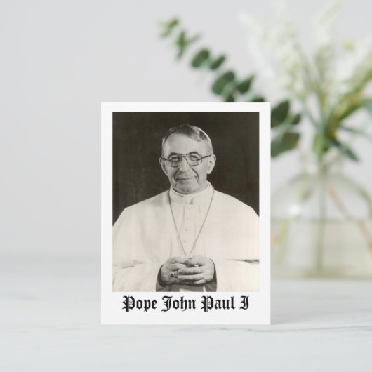 Paus Johannes Paulus I Briefkaart (Staand voorkant)