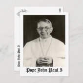 Paus Johannes Paulus I Briefkaart (Voorkant / Achterkant)