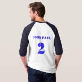 Paus Johannes Paulus II baseball shirt (Achterkant volledig)