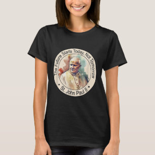 Paus Johannes Paulus II Beroemde Katholieke Heilig T-shirt