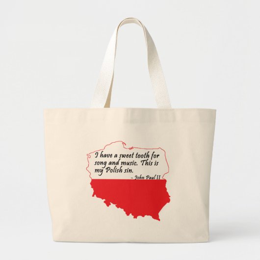 Paus Johannes Paulus II Citaat Grote Tote Bag (Voorkant)