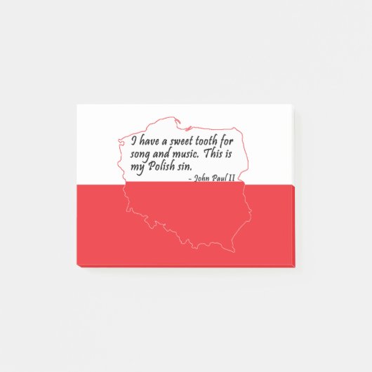 Paus Johannes Paulus II Citaat Post-it® Notes (Voorkant)