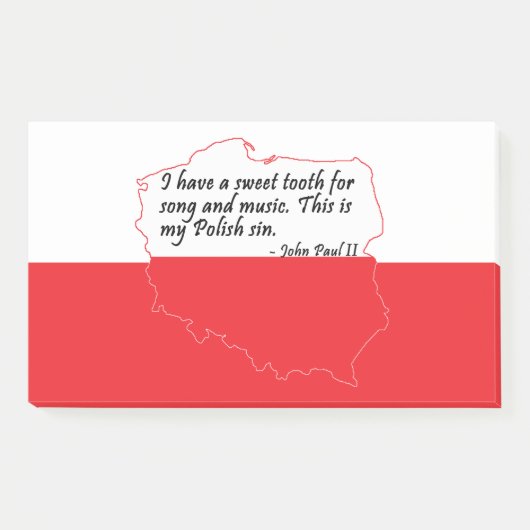 Paus Johannes Paulus II Citaat Post-it® Notes (Voorkant)