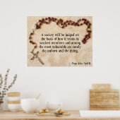 Paus Johannes Paulus II Citaat Poster (Keuken)