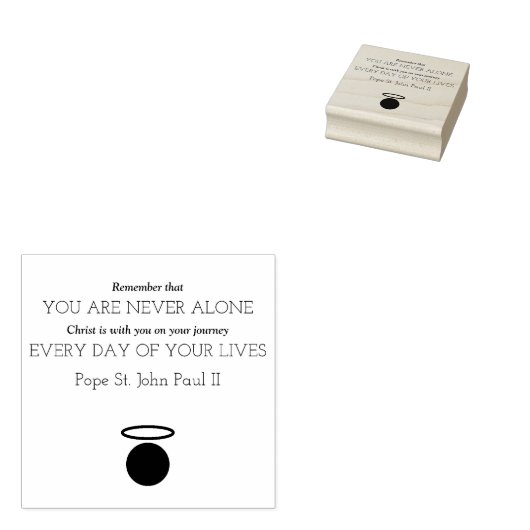Paus Johannes Paulus II citaat Rubber Stamp Rubberstempel (Gestempeld)