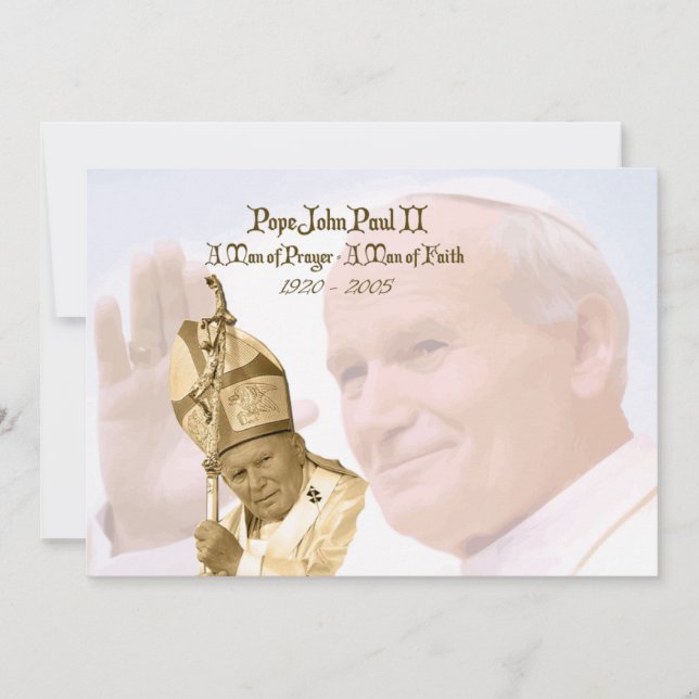 paus Johannes Paulus II Collage Notecards (Voorkant)