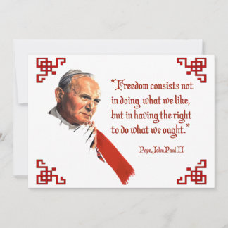 Paus Johannes Paulus II Freedom Notecards