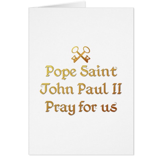 Paus Johannes Paulus II Pray voor ons (Voorkant)