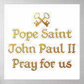 Paus Johannes Paulus II Pray voor ons Poster (Voorkant)