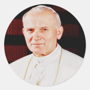 Paus Johannes Paulus II Ronde Sticker