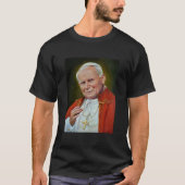 Paus John II, St. Johannes Paulus II Portret, Reli T-shirt (Voorkant)