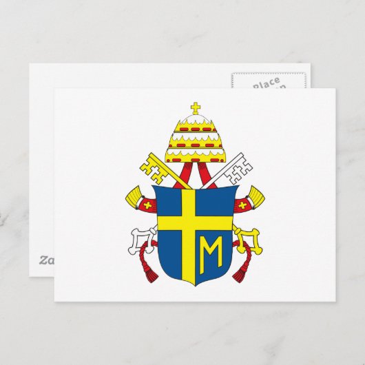 Paus John Paul II Briefkaart (Voorkant / Achterkant)