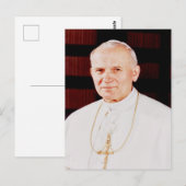Paus John Paul II Briefkaart (Voorkant / Achterkant)