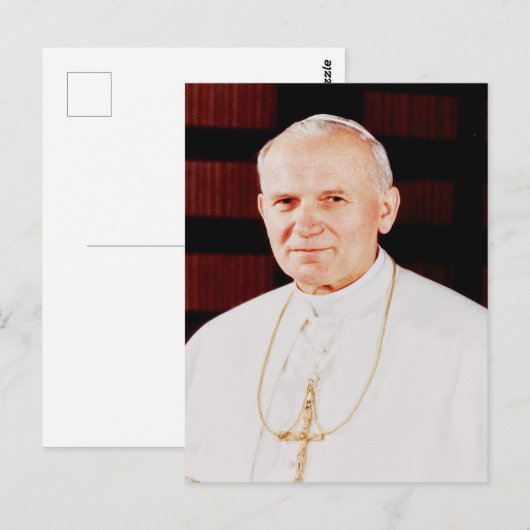 Paus John Paul II Briefkaart (Voorkant / Achterkant)