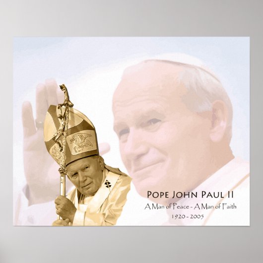 Paus John Paul II Collage Canvas Poster (Voorkant)