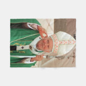 Paus John Paul II Fleece Deken (Voorkant (Horizontaal))