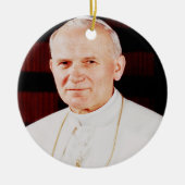 Paus John Paul II Keramisch Ornament (Voorkant)