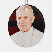 Paus John Paul II Keramisch Ornament (Links)