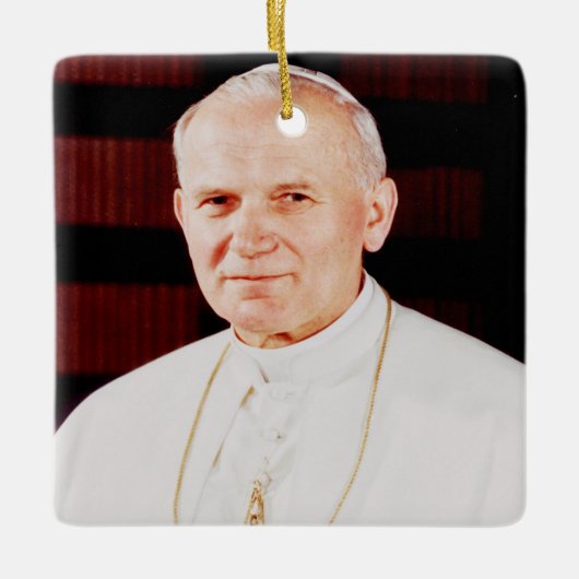 Paus John Paul II Keramisch Ornament (Voorkant)