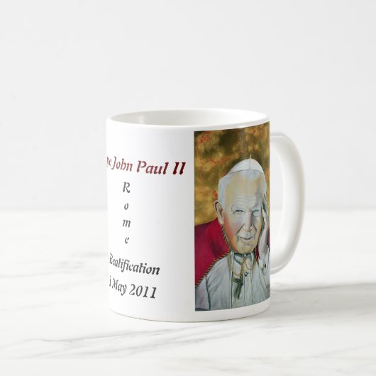 Paus John Paul II Koffiemok (Voorkant rechts)