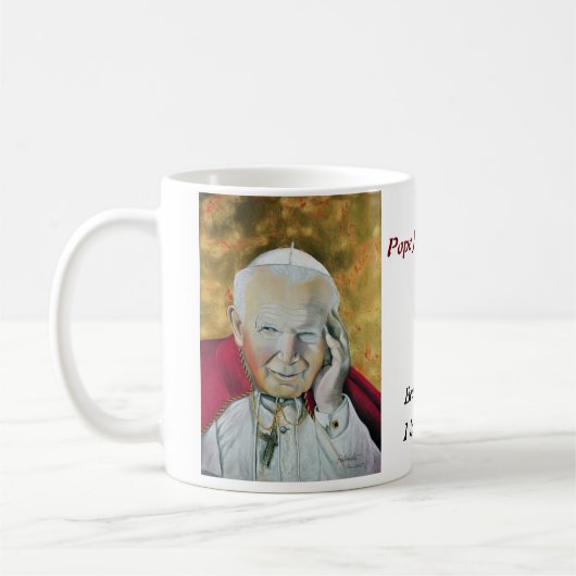 Paus John Paul II Koffiemok (Links)