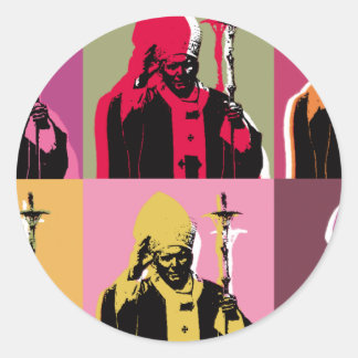 Paus John Paul II Ronde Sticker