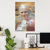 Paus John Paul II van Gregory Gallo Poster (Thuiskantoor)