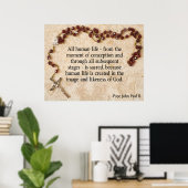 Paus John Paul Pro-Life Poster (Thuiskantoor)