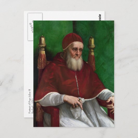 Paus Julius II door het Briefkaart Raphael (Voorkant / Achterkant)
