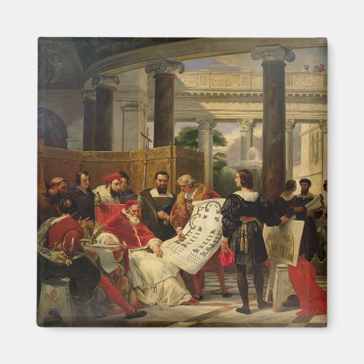Paus Julius II opdracht tot Bramante Magneet (Voorkant)