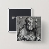 Paus Julius II Vierkante Button 5,1 Cm (Voorkant /achterkant)