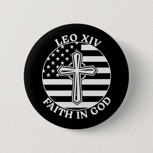 Paus Leo de 16e Leo XIV Ronde Button 5,7 Cm (Voorkant)