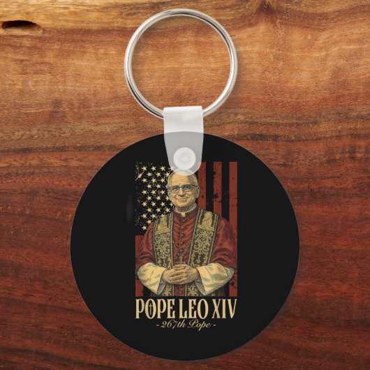 Paus Leo en Amerika - Paus Leo XIV Sleutelhanger (Voorkant)