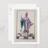 paus Leo III (795-816) uit 'Receuil des Estampes', Briefkaart (Voorkant / Achterkant)