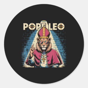 Paus Leo Kardinaal Robert Prevost Paus Leo XIV 202 Ronde Sticker