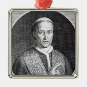 paus Leo XII, gegraveerd door Raffaele Persichini Metalen Ornament