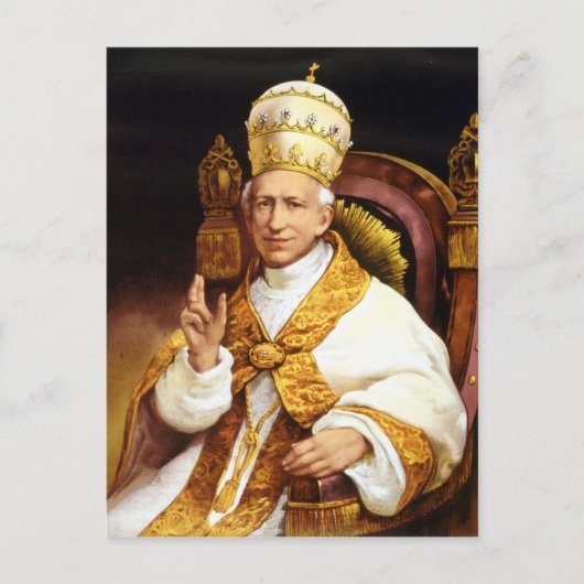 Paus Leo XIII Briefkaart (Voorkant)