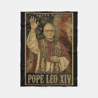 Paus Leo XIV 14e Eerste Amerikaanse Paus Vlag Vin Fleece Deken