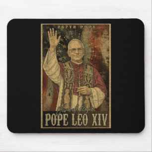 Paus Leo XIV 14e Eerste Amerikaanse Paus Vlag Vin Muismat