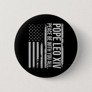 Paus Leo XIV 14e Eerste Amerikaanse Paus Vlag Vin Ronde Button 5,7 Cm