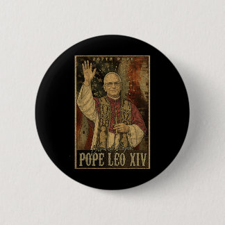 Paus Leo XIV 14e Eerste Amerikaanse Paus Vlag Vin Ronde Button 5,7 Cm