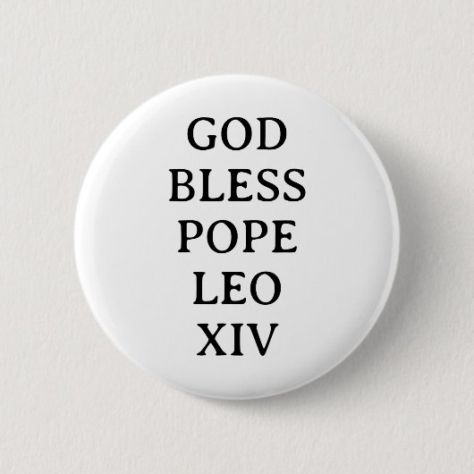 Paus Leo XIV 3 Ronde Button 5,7 Cm (Voorkant)