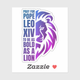 PAUS LEO XIV Bid Vette Leeuw Christelijk Sticker