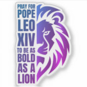 PAUS LEO XIV Bid Vette Leeuw Christelijk Sticker (Voorkant)
