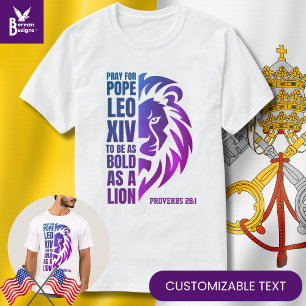 PAUS LEO XIV Bid Vette Leeuw Christelijk T-shirt