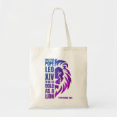 PAUS LEO XIV Bid Vette Leeuw Christelijk Tote Bag (Voorkant)