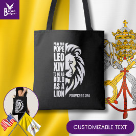 PAUS LEO XIV Bid Vette Leeuw Christelijk Tote Bag